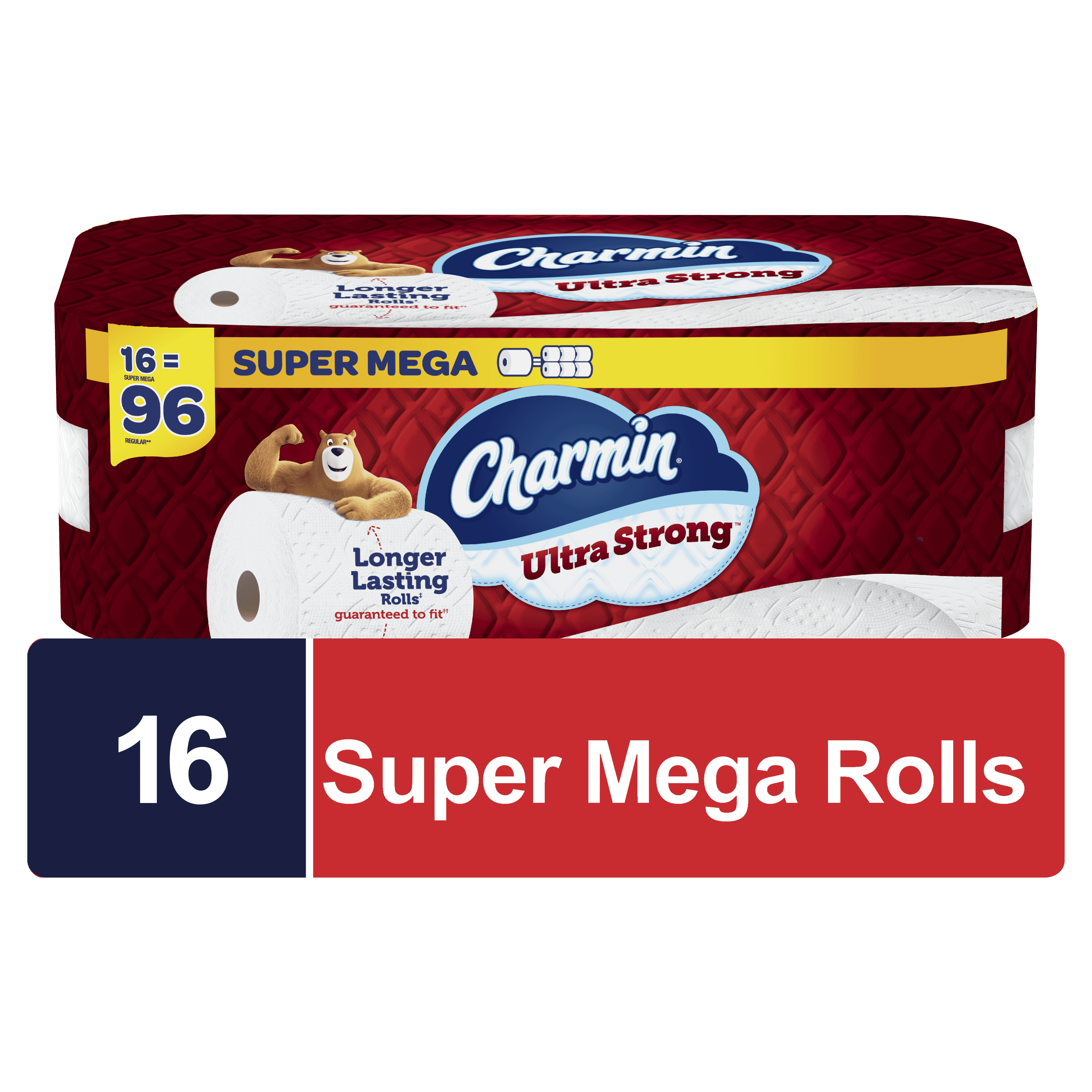 Charmin Ultra Strong Toilet Paper 16 Super Mega Rolls, 363 Sheets Per