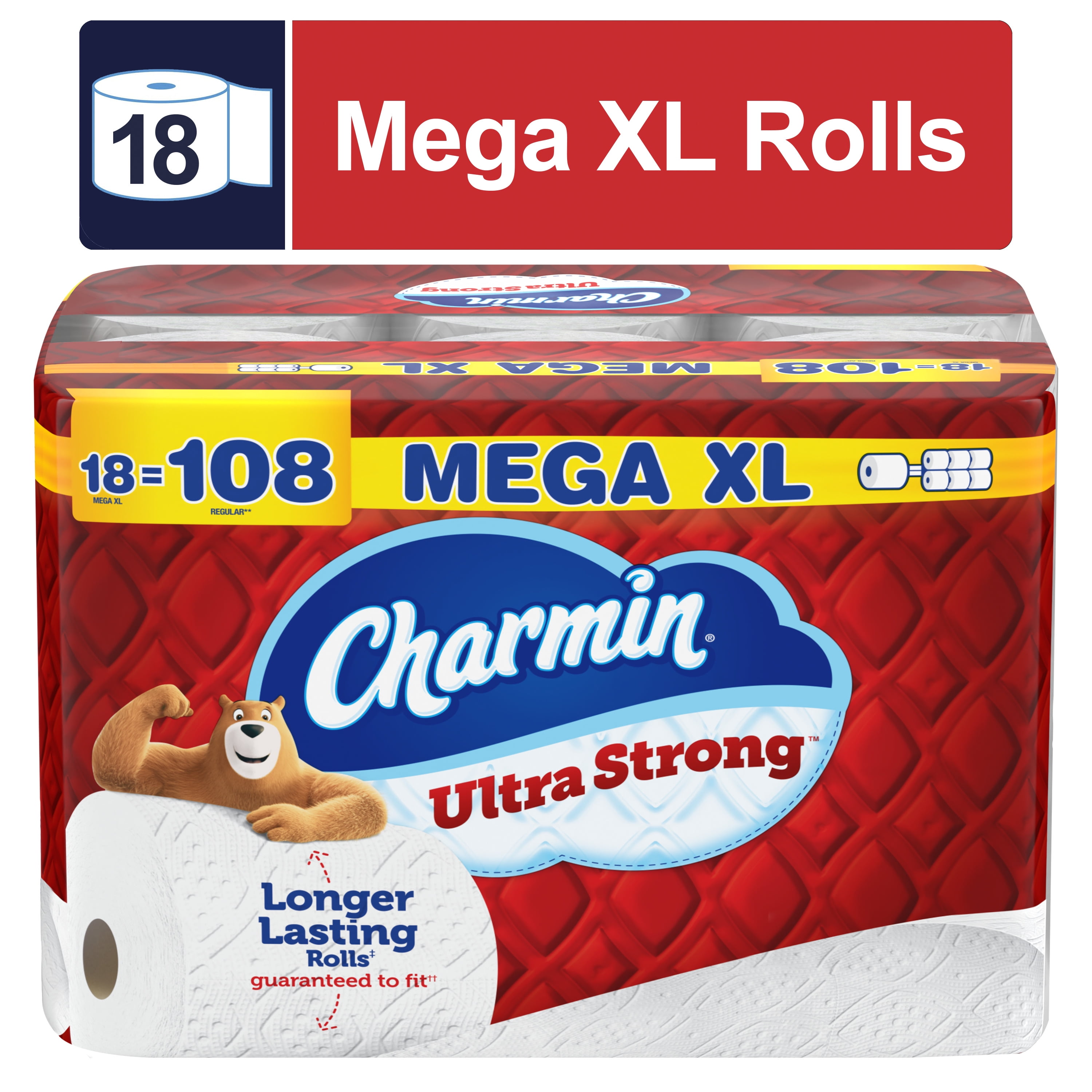 Charmin Ultra Strong Toilet Paper, 18 Mega XL Roll - Walmart.com