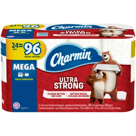 Charmin Ultra Strong Toilet Paper, 24 Mega Rolls