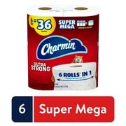 Charmin Ultra Strong Toilet Paper, 6 Super Mega Rolls