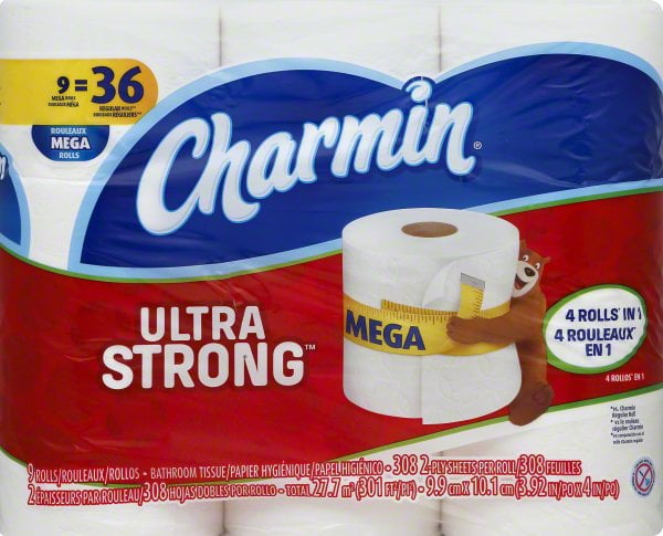 Charmin Ultra Strong Toilet Paper 9 Mega Rolls