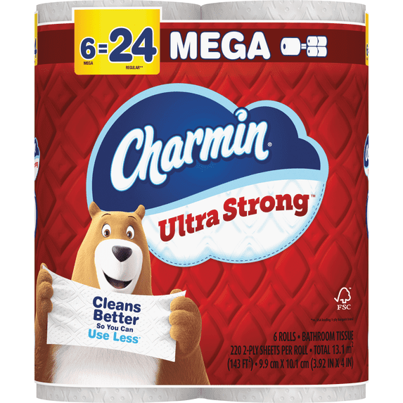Charmin Ultra Strong Toilet Paper - Pack of 4 — Residential Use, Standard Application