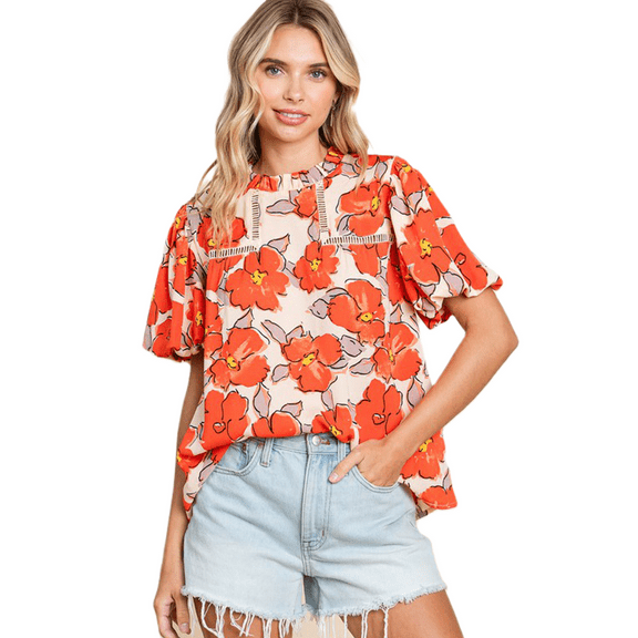 Charming 100% Polyester Blouse - Perfect for Summer Style
