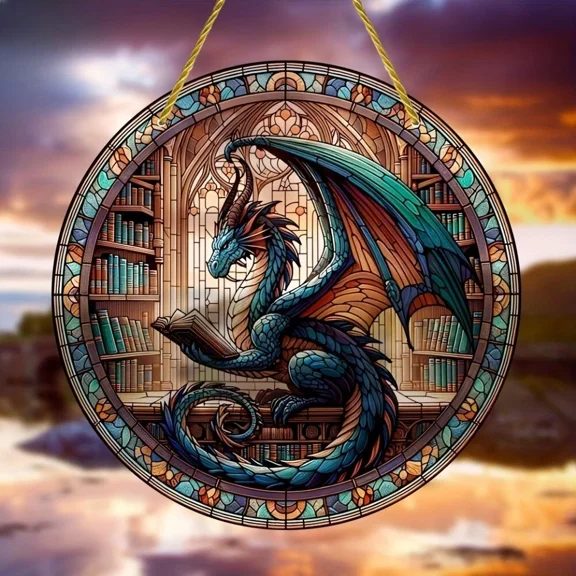 Charming Acrylic Art With Vibrant Dragons, Home And Party Decorations