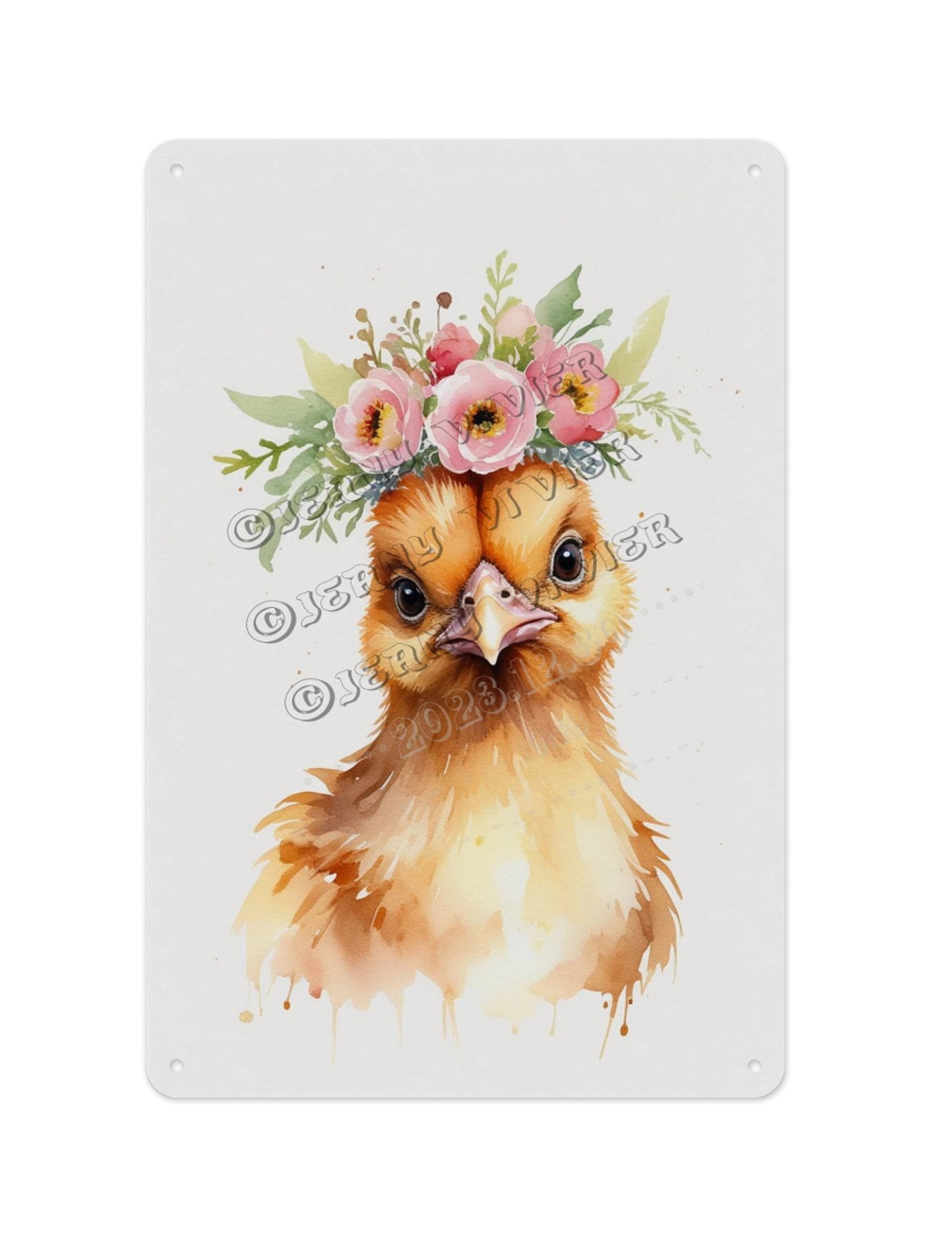 Charming Aluminum Sign - Funny Chicken - 5.5 x 8 Inches - Whimsical ...