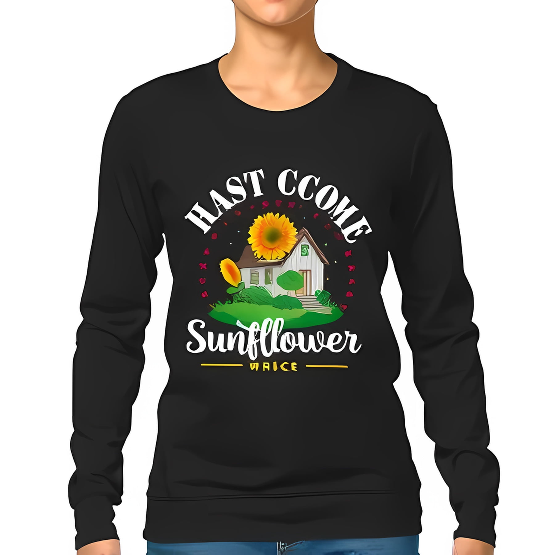Black Sunflower Women's Sweatshirt