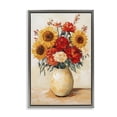 thumbnail image 1 of Charming Bouquet of Fall Gray Framed Floater Canvas Wall Art, design by Petal Prints Design, 1 of 10
