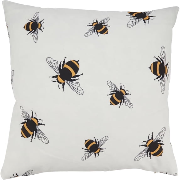 Charming Bumble Bee Outdoor Pillow with Poly Fill