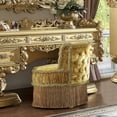 thumbnail image 1 of Charming Button Gold Vanity Stool - Bedroom Addition Sumptuous With Seat Rich, 1 of 5