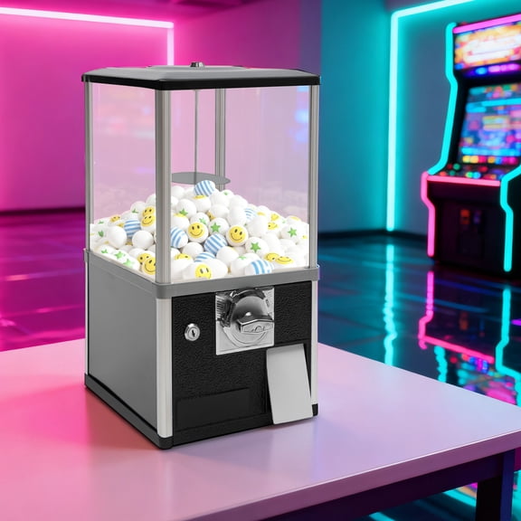 Charming Capsule Toy Vending Machine for Kids, Coin Operated with Clear View