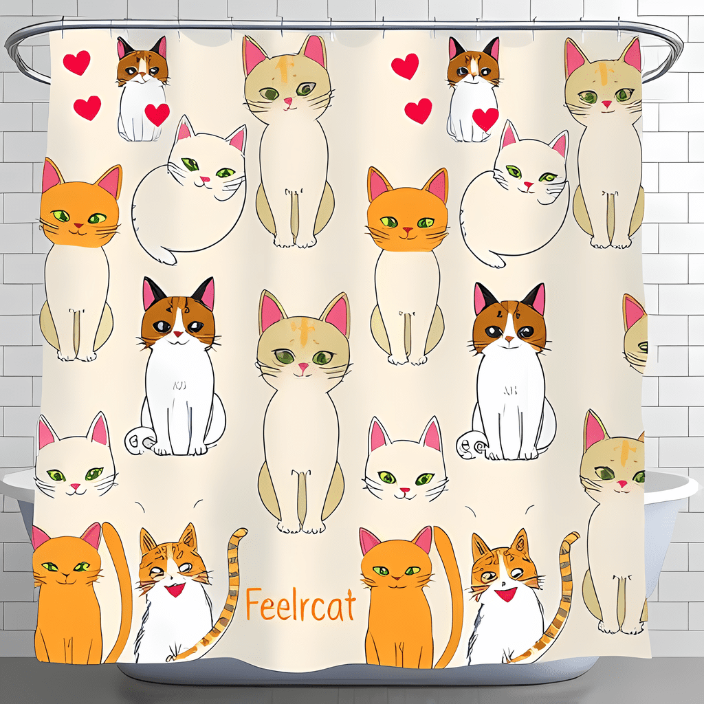 Harvest Moon Felines Shower Curtain NCU0PTT2967