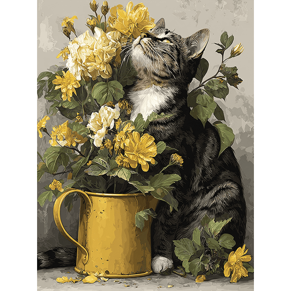 Charming Cat Tree Canvas Print, Modern Cat Art, Multi-Room Home Decor & Friend Gift