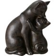 thumbnail image 1 of Charming Cat and Kitten Table Top Figurine, Hand Painted, Cast Resin, Brown,  5 Inches Tall, 1 of 6