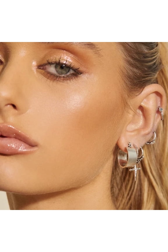 Charming Chainlink Hoop Earrings | 14K Gold 925 Sterling Hypoallergenic Latch Back | RJ Designs USA