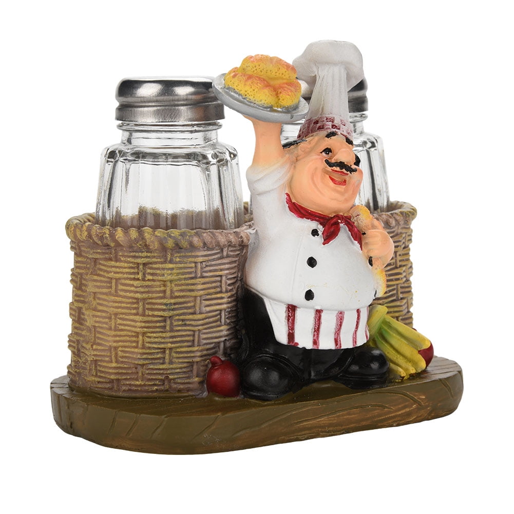 Visual Reference: Charming Chef Statue Salt Pepper Shakers Resin Home Kitchen Decor