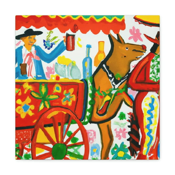 Charming Chuck Wagon Scene - Canvas