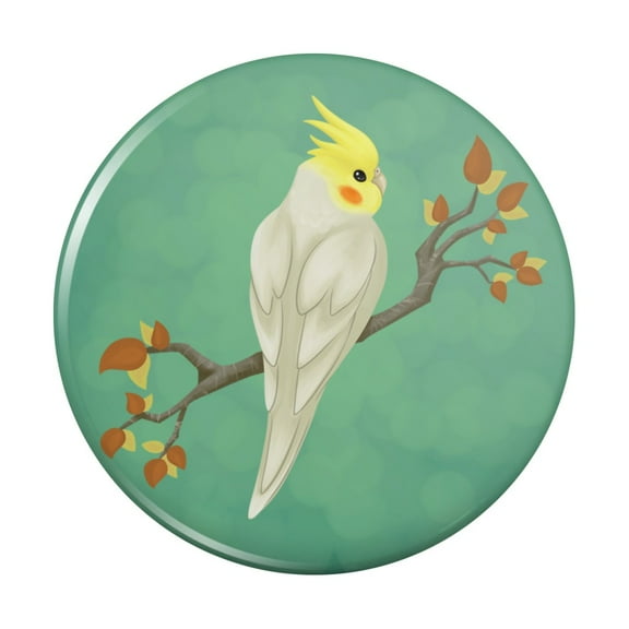Charming Cockatiel Yellow Crest Kitchen Refrigerator Locker Button Magnet