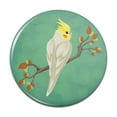 thumbnail image 1 of Charming Cockatiel Yellow Crest Pinback Button Pin, 1 of 4