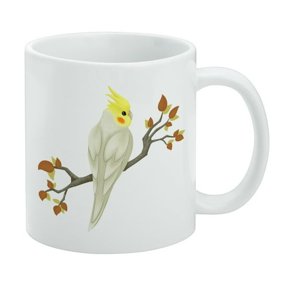 Charming Cockatiel Yellow Crest White Mug