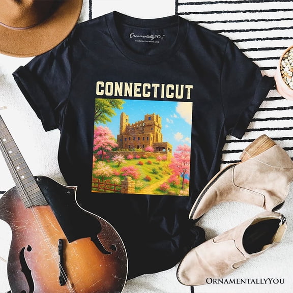 Charming Connecticut State Gillette Castle T-Shirt, Historic Landmark Tee and New England Travel Keepsake Souvenir