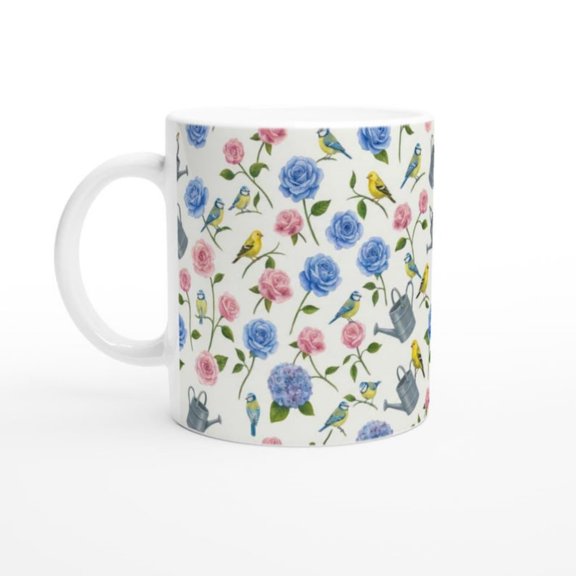 Charming Country Garden Ceramic Mug - Perfect Gift Garden Lovers.