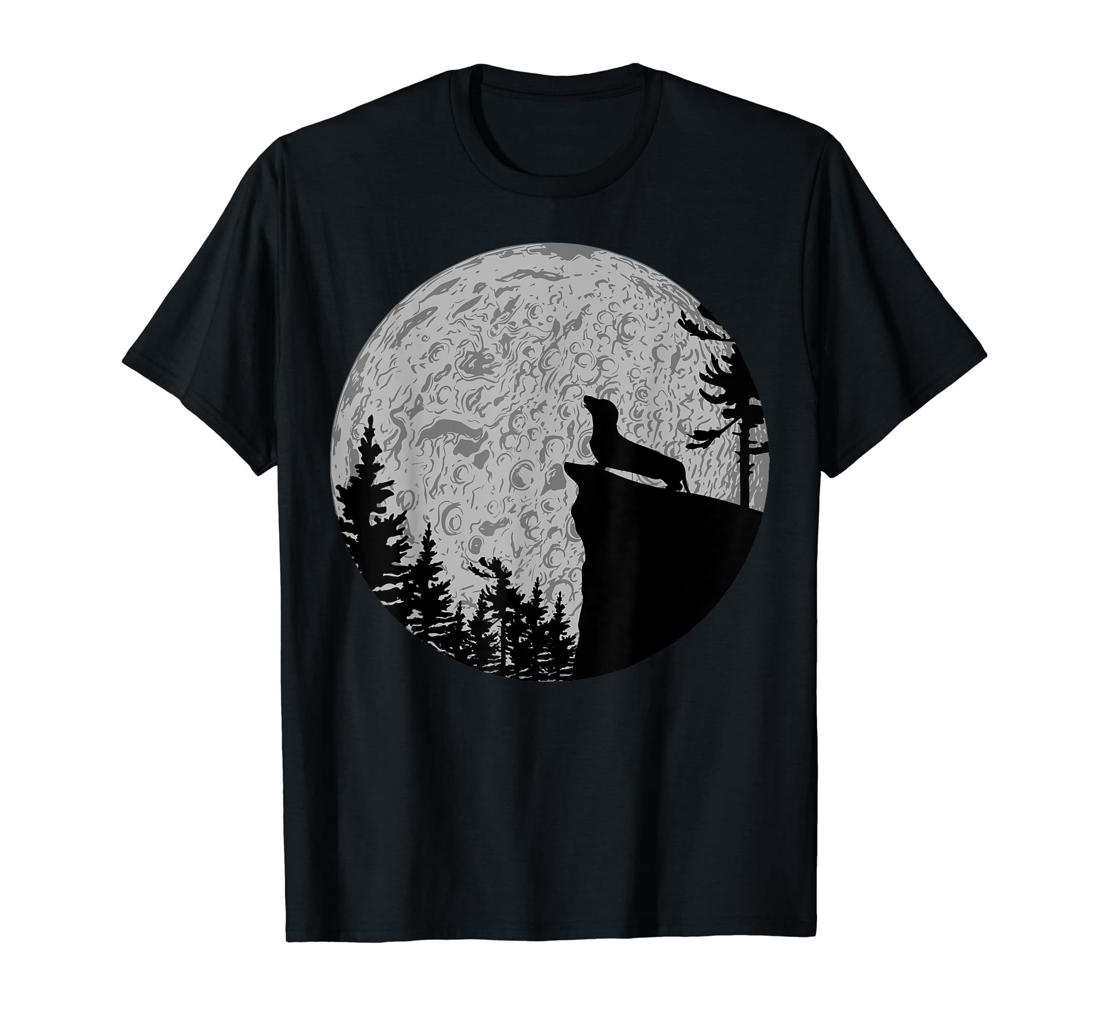 Charming Dachshund Full Moon Graphic Comfort Colors T-Shirt for Dog ...