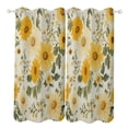 thumbnail image 1 of Charming Daisy Floral Print 2pcs Blackout Curtains For Living Room Bedroom Grommet Top Window Set for Left And Right Biparting Open, 1 of 6