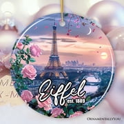Charming Eiffel Tower Ornament, Vintage Paris Souvenir Gift and Christmas Decoration