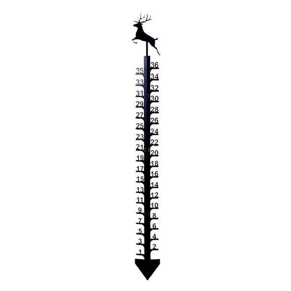 Charming Elk Snowflakes Snow Gauge - Metal Winter Decor for Yard & Garden