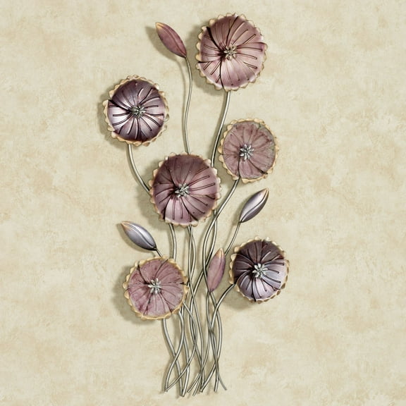Charming Floral Array Wall Art Purple