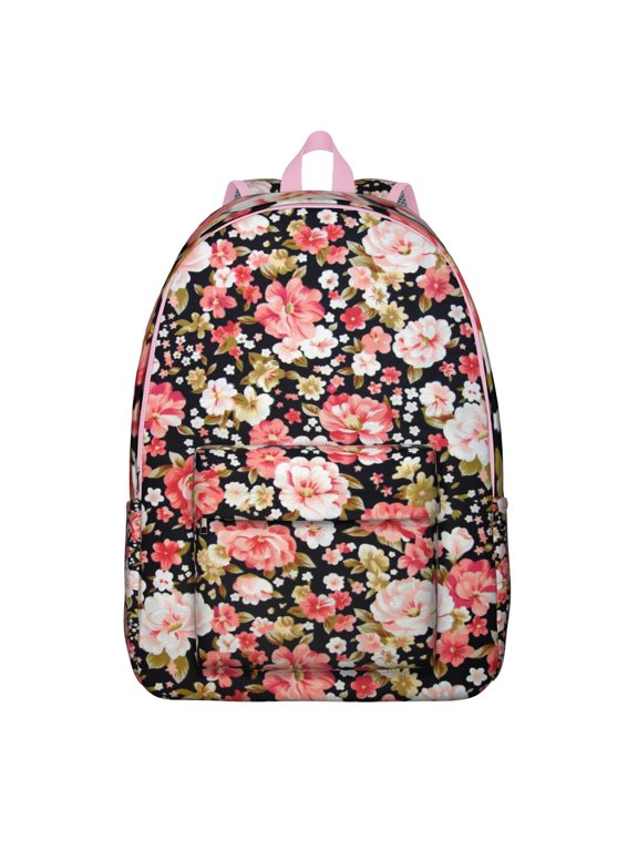 Charming Flowers Design Backpack Gift Idea Large School College Bookbag with Laptop Compartment Sturdy Unisex Backpack for Daily Commuting