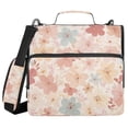 Charming Flowers Petals Binder Bag with Shoulder Strap 3 Ring Zipper ...