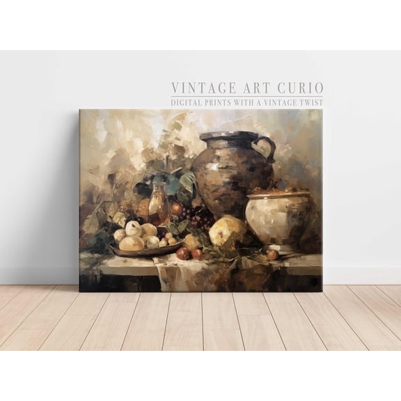 Charming French Kitchen Art, Rustic Farmhouse, Neutral Cottagecore Print, Vintage Country Chic Cozy Kitchen Decor, Stli UNFRAMED Poster, Wall Art for Decor, Present, 12x18