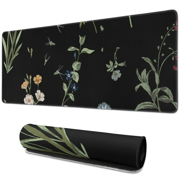 Charming Garden Flowers Mouse Mat | Non-Slip Rubber Base, Portable | Splash Resistant & Easy to Slide | Perfect for Any Computer User | 31.5 × 11.8 inch