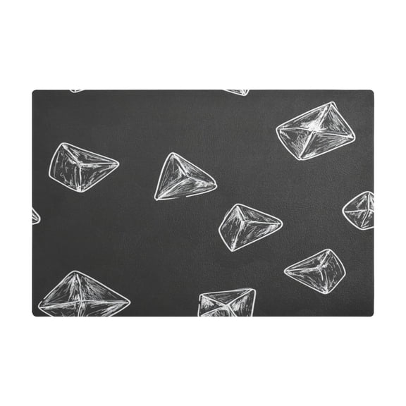 Charming Gemstones Pattern Coffee Machine Mat Kitchen Dish Drying Matst Absorbent Water 11.8''x17.7''