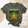 thumbnail image 1 of Charming Georgia State Forsyth Park T-Shirt, Savannah Landmark Tee and Southern Travel Souvenir, 1 of 5