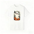 thumbnail image 1 of Charming Ghost Wizard Halloween T-Shirt, Cute Spooky Graphic Tee Tops for Men，Crew neck，Fashion，cotton，white，S-5XL, 1 of 4