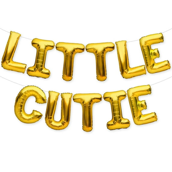 Charming Gold Balloon Banner for Baby Shower Celebrations - Delightful Decorations to Create a Joyful Atmosphere for Your Little One's Special Day