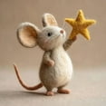 thumbnail image 1 of Charming Handmade Star Cute Animal Figurine, Soft Christmas Tree Ornament for Kids Room, Nursery, or Festive Home Décor 1#, 1 of 4