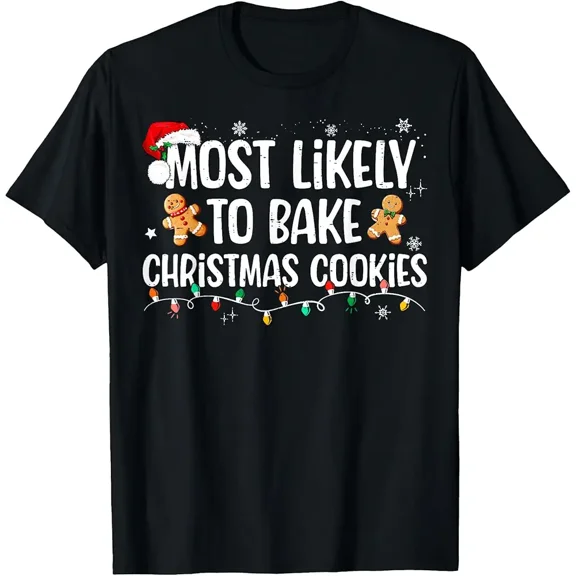 Charming Holiday Baker Humor With Cozy Cookie Theme Art Unisex T-Shirt, up to size 5XL