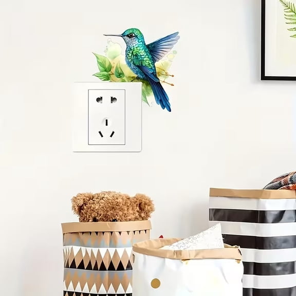 Charming Hummingbird Vinyl Wall Sticker - Self-Adhesive Nature-Inspired Wall Art for Home & Office Decor