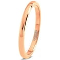 thumbnail image 1 of Charming Jewelers Tungsten Wedding Band Ring 2mm for Men Women Comfort Fit 18K Rose Gold Plated Dome Round Polished Lifetime Guarantee Size 7, 1 of 5
