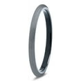 thumbnail image 1 of Charming Jewelers Tungsten Wedding Band Ring 2mm for Men Women Comfort Fit Black Domed Brushed Lifetime Guarantee Size 11, 1 of 4