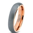 thumbnail image 1 of Charming Jewelers Tungsten Wedding Band Ring 5mm for Men Women Comfort Fit 18K Rose Gold Plated Plated Domed Brushed Lifetime Guarantee Size 12.5, 1 of 5