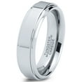 thumbnail image 1 of Charming Jewelers Tungsten Wedding Band Ring 6mm for Men Women Comfort Fit Step Beveled Edge Polished Lifetime Guarantee Size 5.5, 1 of 5