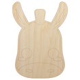 thumbnail image 1 of Charming Kawaii Chibi Donkey Mule Face Blushing Cheeks Farm Wood Shape Unfinished Piece Cutout Craft DIY Projects - 4.70 Inch Size - 1/4 Inch Thick, 1 of 7