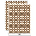 thumbnail image 1 of Charming Kawaii Chibi Tiger Face Blushing Cheeks 200+ Round Stickers - Brown - Matte Finish - 0.50" Size, 1 of 3