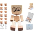 thumbnail image 1 of Charming Little Wooden Figure That Sways with 12PCS Expressions,Handcrafted Shaking Wooden Man Figurine Shaking Feet Woodens Doll,Creative Car Dashboard Decorations, 1 of 7