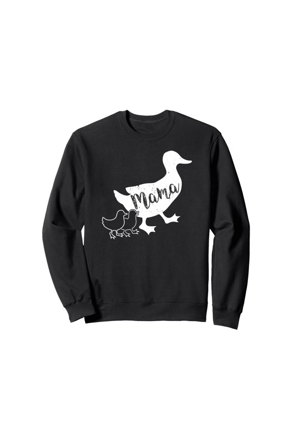 Charming Mama Duck with Ducklings Sweatshirt for Cozy Family Moments