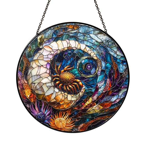Charming Marine Sea Slug Suncatcher Window Hanging Plaque Present Glass